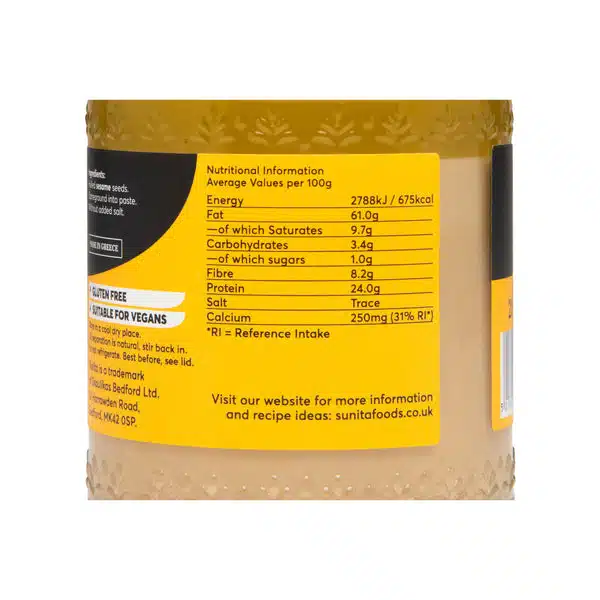LightTahiniSide3_600x Sunita | Light Tahini - 280g